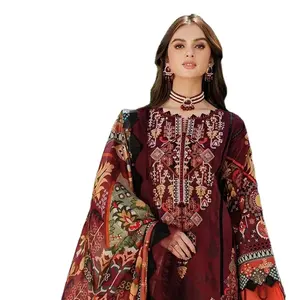 Salwar kameez tailleur Pakistani da donna tailleur etnico pesante Punjabi cuciture disponibili all'ingrosso completi eleganti pantaloni oversize