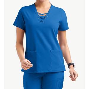 Ensemble d'uniformes de gommage pour femmes actives ensemble d'uniformes en tissu extensible avec cordon de serrage pour infirmière prix de gros personnalisable ensemble de gommage en vrac - Product Image 6