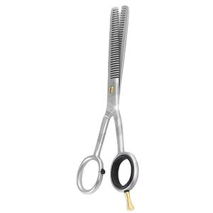 Tijeras de Entresacar Cabello de la Mejor Calidad, 32 Dientes, Acabado Mate, con Reposadactos Ajustable para un Entresacado Preciso en Salones de Belleza - Product Image 1