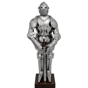 Ensemble d'armure de plaque complète médiévale Grand Display | Costume de chevalier en acier élégant pour les expositions, les collectionneurs prestigieux - Product Image 5