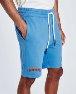 Cintura doble de alta calidad 100% algodón Color sólido ligero transpirable cordones largos pantalones cortos de Color sólido para hombres - Product Image 1