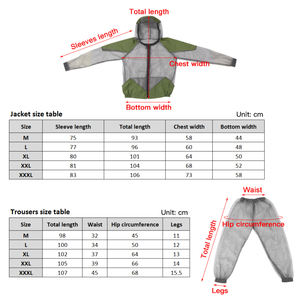 Outdoor Protective Workwear Bug <b>Repellent</b> Suit with Mesh Hooded Jacket <b>Insect</b>-Resistant Gloves for Hunting Camping Bee Keeping - Product Image 6