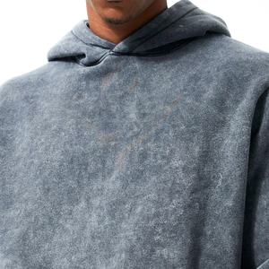 Ensemble survêtement unisexe grande taille en coton délavé à l'acide, avec logo personnalisé, écologique, pour l'hiver, sweat-shirt et pantalon de jogging, tenue décontractée pour la salle de sport - Product Image 4