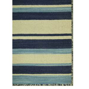 พรมขนสัตว์ทอมือลายทางสีเขียวสไตล์โบโฮ ยี่ห้ออินดัสบาร์ รุ่น DR-129 สำหรับตกแต่งบ้าน รูปทรงสี่เหลี่ยมผืนผ้า กว้าง 4 เมตร หนา 10 มม. เหมาะสำหรับห้องนั่งเล่นและห้องนอน - Product Image 3