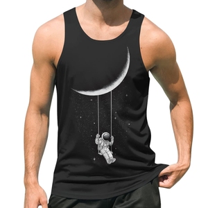 Sublimación All Over Printing Custom logo Men Tanktops para verano Plain Gym Guys Men's Tank Tops al por mayor Best Mens Tanktop - Product Image 1