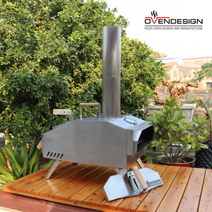 Italiano 13 polegadas comercial ao ar livre madeira-Fired Pizza Forno 500 graus de aço inoxidável único para uso do hotel - Product Image 1