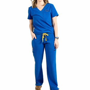 Les ensembles fonctionnels d'uniformes de gommage avec la chemise à séchage rapide de douille courte et le collier réglable de support - Product Image 3