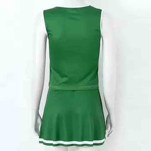 Elegante uniforme de porristas para niñas, logotipo personalizado, conjunto de poliéster impreso en púrpura con LICRA y diseño de malla - Product Image 5