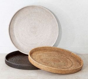 Proveedor de bandeja de servicio de ratán Diseño creativo Plato de diseñador hecho a mano Clásico Elegante Bandeja de ratán al por mayor - Product Image 2
