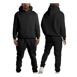 Sudadera con capucha unisex de algodón con logotipo personalizado, conjuntos para correr, ropa deportiva, chándal de invierno, chándal para hombre y mujer - Product Image 4