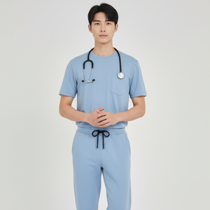 ชุดเครื่องแบบสำหรับขัดคอลูกเรือทนต่อการซีดสวมใส่สบาย & เรียบชุดเครื่องแบบการพยาบาลชั้นนำ - Product Image 1