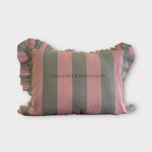 Indian Handmade Floral Hand Block Printed Slub Cotton Pillow Case Sofa <b>Bedding</b> Cushion Cover Home & Hotel Use 100% Cotton - Product Image 4