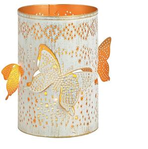 ขาตั้งไฟโลหะ10x13ซม. สุดหรูพร้อมลวดลายใบไม้สีทองคุณภาพดีสำหรับชาและเทียนของตกแต่งบ้าน - Product Image 2