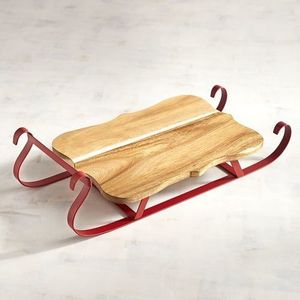 ถาดตกแต่งคริสต์มาสทำจากโลหะและไม้ของตกแต่งบ้านสีแดง - Product Image 6