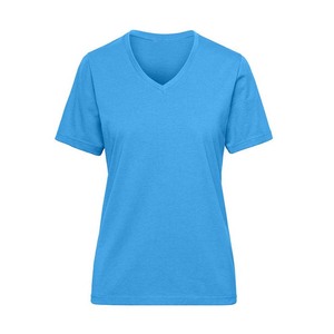 Camiseta de Algodón Negra Personalizada con Logotipo para Mujer, Camiseta con Cuello en V para Mujer, Transpirable - Product Image 5