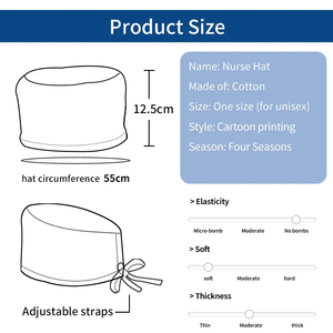 Nuevo diseño, superventas, gorras de fregado de enfermera, gorras de fregado hechas a medida, gorra de fregado Médica Quirúrgica personalizada - Product Image 6