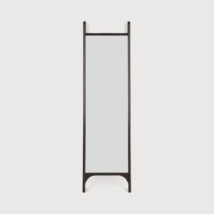 Espejo de Cuerpo Entero con Marco Negro y Parte Superior Festoneada para Dormitorio Moderno y Decoración de Interiores - Product Image 2