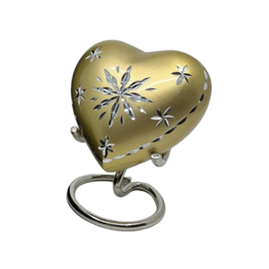 Exclusive Range of <b>Top</b> Quality Memorial Ashes Urn Custom Finish American Style Aluminium Material <b>Heart</b> Cremation Urns - Product Image 1