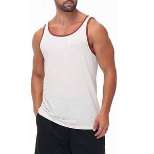 Camisetas sin mangas de hombre de calidad superior con diseño de logotipo personalizado OEM camisetas sin mangas de cuello redondo transpirables de algodón estilo callejero de talla grande - Product Image 1