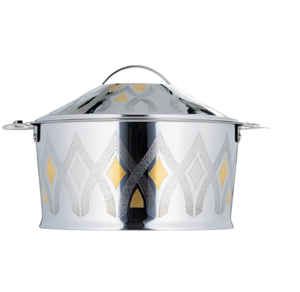 Tapa con acabado plateado, utensilios de cocina, olla caliente metálica, recién llegado, servidor de comida, olla caliente, fiestas de boda, catering - Product Image 1