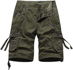 Soldes en ligne : Nouveaux shorts cargo décontractés pour hommes en toile polyester/coton anti-plis, design tendance, service OEM, fermeture à cordon. - Product Image 6