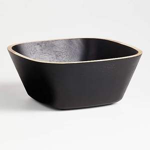 Bol en métal incurvé Design de luxe noir mat décor à la maison bol à salade de table bol mignon ustensiles de cuisine - Product Image 3