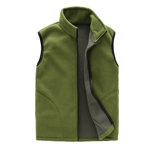 Chaleco polar de talla grande informal personalizado para hombre, chaqueta cálida sin mangas, chaleco polar cálido a la moda - Product Image 2