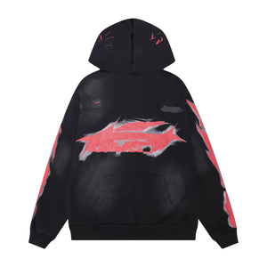 Sweats à capuche en coton pour hommes, surdimensionnés et lourds, surdimensionnés, avec logo, 100% coton, sweat-shirt à capuche - Product Image 2