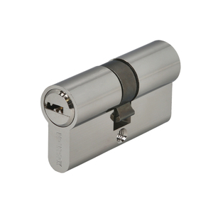 Cilindro di sicurezza 30x30 mm/13,5 a camma corta nichelato con 5 chiavi - Product Image 1