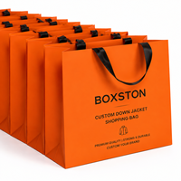 Sac en papier de luxe biodégradable et écologique avec logo personnalisé pour l'emballage de chaussures et de vêtements, avec poignées en ruban (OEM/ODM)