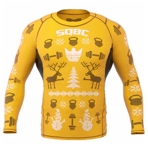 Red <b>Rash</b> <b>Guard</b>, Sports Wear , <b>BJJ</b> Gear, MMA Gear & Hot Sale Grappling Shirts For Mens - Product Image 4