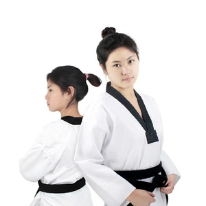 Fábrica de artes marciales de alta calidad niños estudiantes taekwondo uniforme para entrenamiento personalizar logotipo al por mayor - Product Image 2