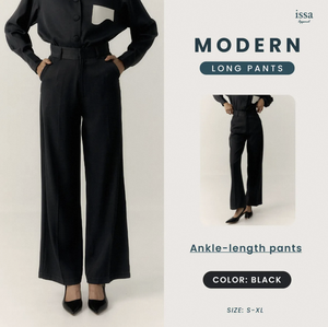 กางเกงยืดเข้ารูปเอวสูงสำหรับผู้หญิงชุดลำลองทางการพิมพ์ลายยาวแบบสุภาพกางเกงยืดเข้ารูปแบบทันสมัย - Product Image 4