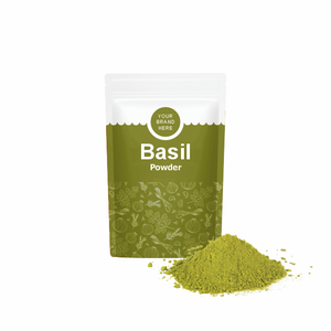 100% bubuk Basil suci murni dan alami | Bubuk Tulsi | Suplemen Herbal | Bebas Gluten