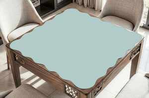 Açık Deniz Mavisi Düz Mahjong Matı 80x80cm 3mm Kauçuk Destekli Taraklı Dikişli Kenar - Product Image 3