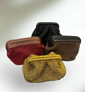 Costom แฮนด์เมดคุณภาพสูงโครเชต์ Raffia กระเป๋าคลัทช์กระเป๋าสานมือถุงฟาง - Product Image 2