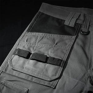 Best Selling <b>Mens</b> Multi Pocket Cargo <b>Work</b> Pants with Kneepad Pockets Mid Waist Flat Front OEM ODM Workwear Manufacturer - Product Image 4