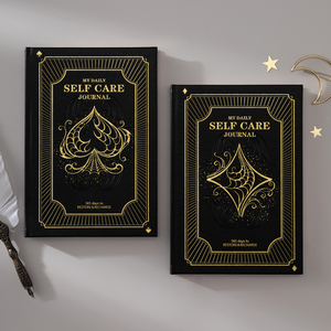 LABON Luxury Black Gold Foil Self Care Journal quotidien de bien-être pour les femmes 365 jours Santé mentale et planification de la pleine conscience - Product Image 1