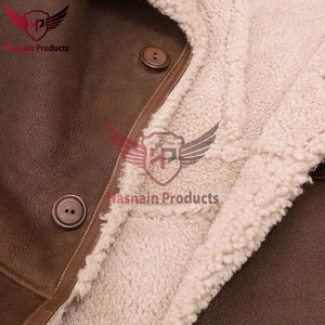 Manteau luxueux en peau de mouton marron pour hommes vêtements d'extérieur de Style High Street pour le confort par temps froid élève le Style d'hiver - Product Image 6