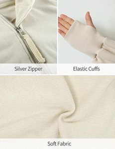 Sudadera de manga larga para mujer, Jersey cálido de gran tamaño, aspecto de calle minimalista, tela suave y acogedora - Product Image 5