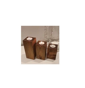 Portavelas de madera más vendido Artesanías hechas a mano Portavelas de madera a bajo precio Portavelas de madera rústica Diseño caliente - Product Image 5