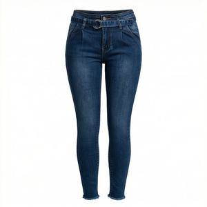 High Quality <b>Women</b> Denim Pant Skinny <b>Stretchy</b> Breathable Plus Size <b>Jean</b> High Waist Supplier Premium Trendy Fashion Trousers Pant - Product Image 1