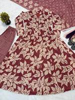 Magnifique robe Anarkali évasée en coton mousseline noir, imprimée numériquement, pour femmes, style Salwar Kameez, ethnique indien et pakistanais.