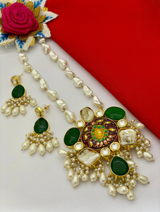 ชุดจี้บาร็อคโบราณ Mala สำหรับผู้หญิงและเด็กผู้หญิงเครื่องประดับชาติพันธุ์พร้อมเครื่องประดับแบบสัมผัสคลาสสิกของราชวงศ์สำหรับชุดลำลองและเทศกาล - Product Image 5