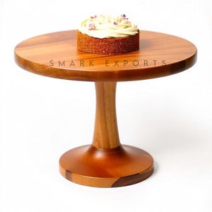 Soporte para Pastel de Madera Sostenible Hecho a Mano, Soporte Rústico de Color Personalizado para Servir Postres, Bodas, Exhibiciones de Mesa Elegantes - Product Image 4