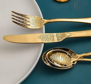 Juego de Cubiertos de Acero Inoxidable de Lujo para Mesas de Comedor |   Juego de Cubiertos Ecológicos (Cuchara, Tenedor y Cuchillo) para Regalos en Fiestas y Hogar - Product Image 2