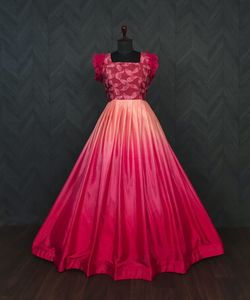 Séquence de broderie en georgette de créateur salwar kameez costume de fête prix de gros vêtement ethnique - Product Image 5