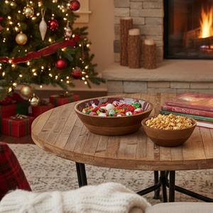 <b>wooden</b> <b>bowl</b> Large Acacia Wood Pedestal <b>Bowl</b> Custom Design <b>Wooden</b> Decorative Fruit <b>Bowl</b> From Indian Manufacturer & expoter - Product Image 3