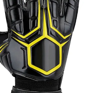 Derniers gants de gardien de but de football en latex noir de 4mm gants de football de protection respirants pour gardiens de but en cuir - Product Image 4