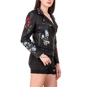 Chaqueta de mujer personalizada de tendencia 2025, chaqueta de cuero genuino cálida de último diseño, chaqueta de cuero de manga larga para mujer, servicio OEM - Product Image 5